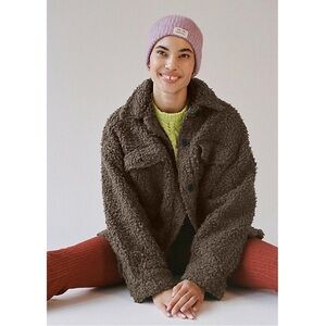 UO Cozy Teddy Sherpa Shacket Jacket